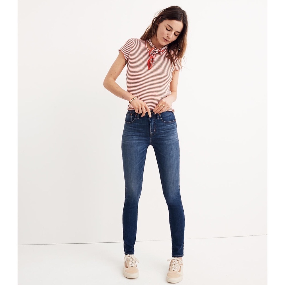 Madewell 10" High-Rise Skinny Jeans in Danny Wash